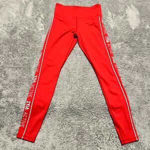 Zyia Active Leggings Pants Womens 6-8 Red Side Stripe Ankle